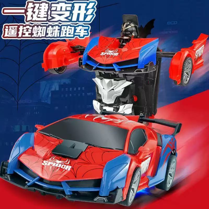 Cross-border one-button deformation robot King Kong remote control car racing rechargeable electric children's toy boy…