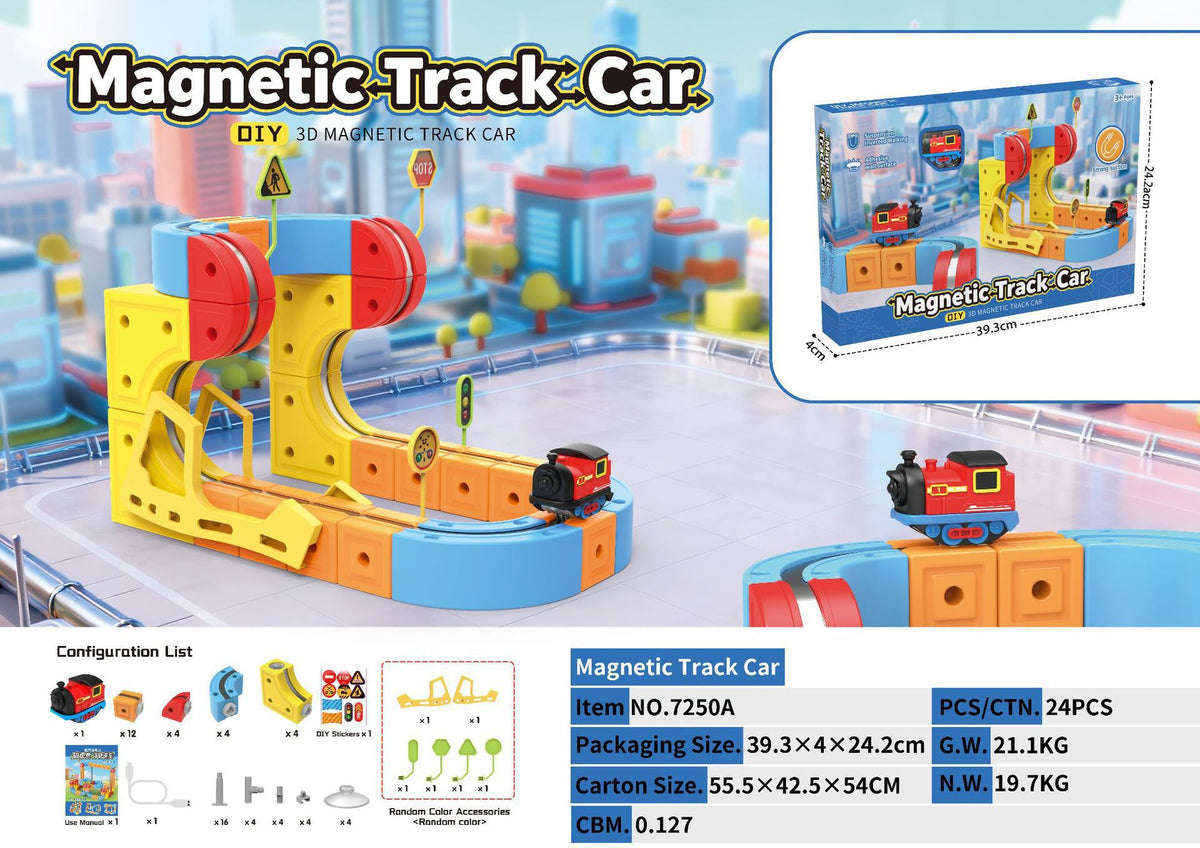 Cross-border Anti-Gravity Transformable Magnetic Track Car Children's Educational Magnetic Building Block Toy DIY Gift for…