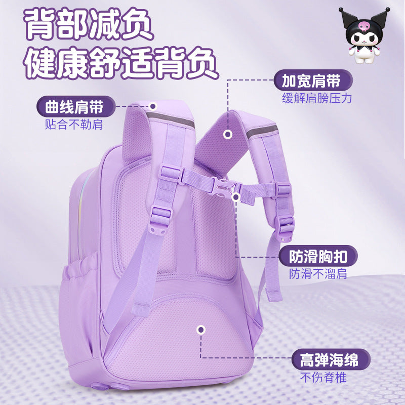 2024 New Kulomi Schoolbag Primary School Girl's Grade One, Two and Three Girls' Ridge Protection and Weight Reduction…