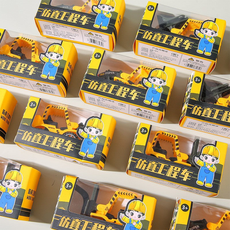 Children's Pull-Back Car Gift Box Engineering Vehicle Toy Boy Excavator Dump Truck Model Birthday Gift Kindergarten Award…