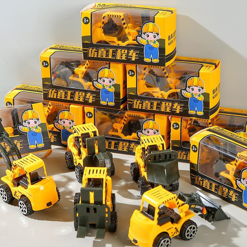 Children's Pull-Back Car Gift Box Engineering Vehicle Toy Boy Excavator Dump Truck Model Birthday Gift Kindergarten Award