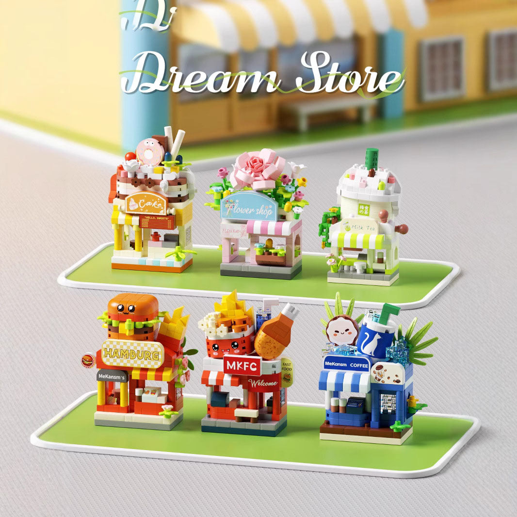 Compatible with Le Dream Store Micro-Particle Building Blocks, Street Scene Ornaments, Children's Educational DIY Toys ​…