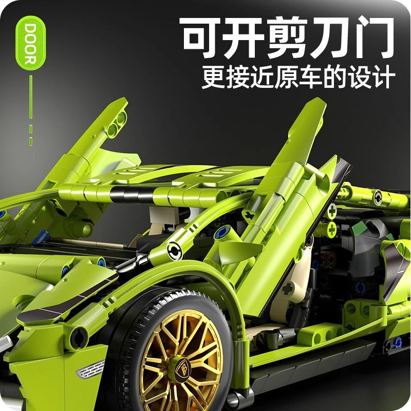 [Source Manufacturer] Wholesale Lambo Assembly Building Blocks Remote Control Car Model Racing Toy Educational Assembly Kit…