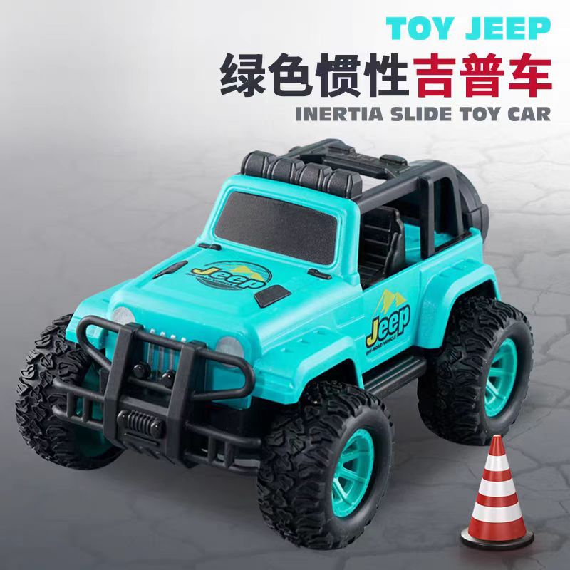 Children's Car Toys Inertia Drop Resistant Transparent Gear Light Toys Car Model Night Market Stall Wholesale Gifts - Jeep…