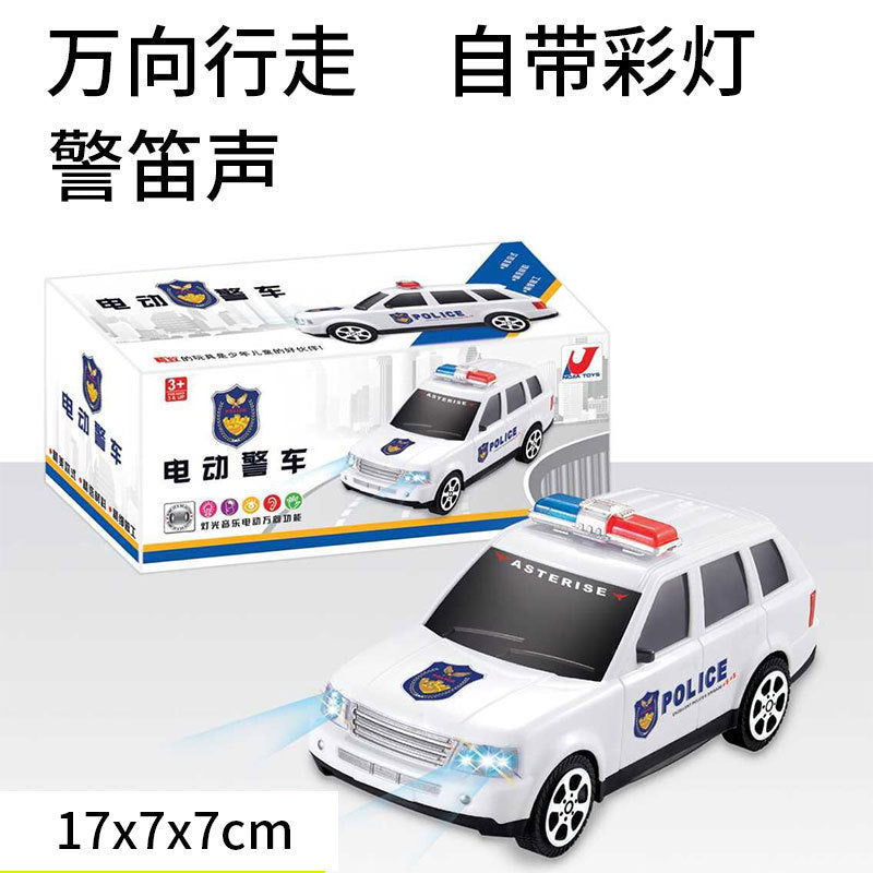 Electric Door Opening Police Car 360 Rotating Car Toy Artificial Police Car Model 110 Automatic Running Stall Wholesale…