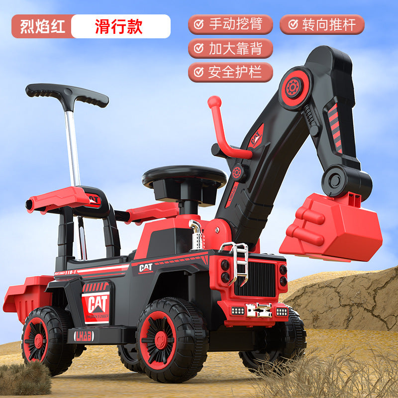 Children's Electric Excavator, Large Enough for Kids to Ride On, Suitable for Boys and Girls, Toy Construction Vehicle…