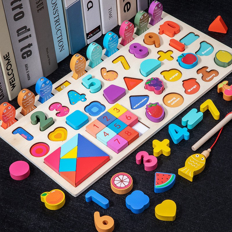 Children's Toys, Early Education Montessori Teaching Aids, 1-3 Years Old, Educational Logarithmic Board Puzzles, Baby Smart…