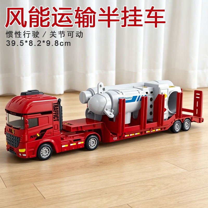 Cross-border oversized crane retractable long boom boy engineering vehicle model adjustable crane crane toy - 风能运…