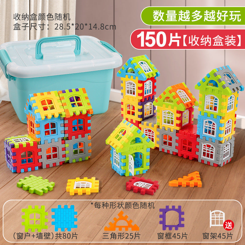 Cross-Border Children's Building Blocks Large Particle Cube Assembly Toys for 3-6 Year Old Boys and Girls Educational Model…