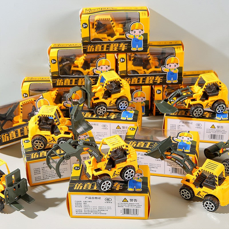 Children's Pull-Back Car Gift Box Engineering Vehicle Toy Boy Excavator Dump Truck Model Birthday Gift Kindergarten Award…