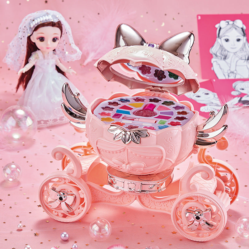 Cross-Border Hot Selling Children's Cosmetics Toy Set Exquisite Girl Stage Dressing Nail Polish Makeup Box Play House
