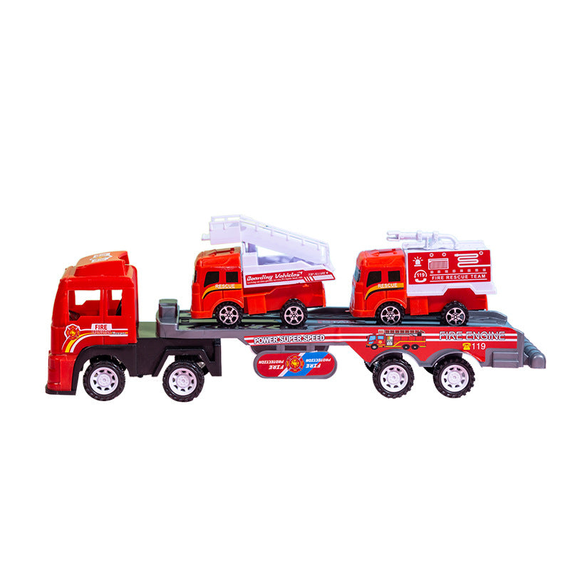 Large inertia trailer double-deck trailer inertia engineering car boy toy car stall children's toys wholesale - image 5