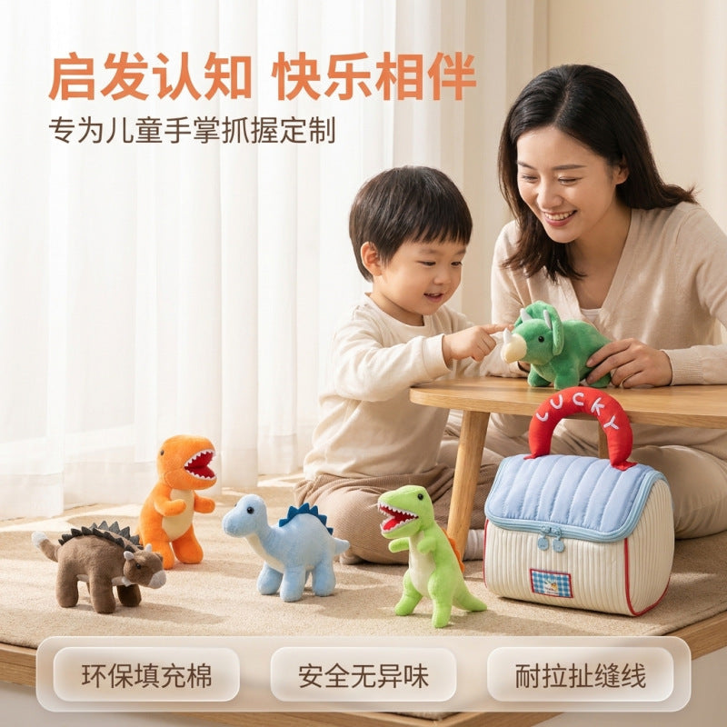 Authentic dinosaur plush toys: Tyrannosaurus Rex, Triceratops, Ankylosaurus, Spinosaurus. Perfect gift for children…