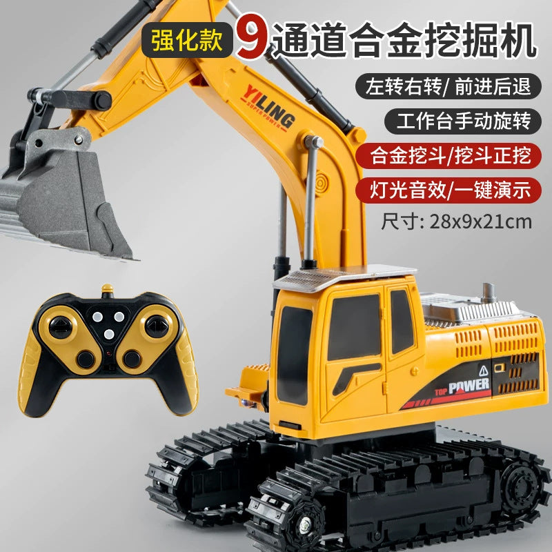 Large Electric Sound and Light Engineering Vehicle for 2-6 Year Old Babies, Children's Gear-Turning Excavator, Early…