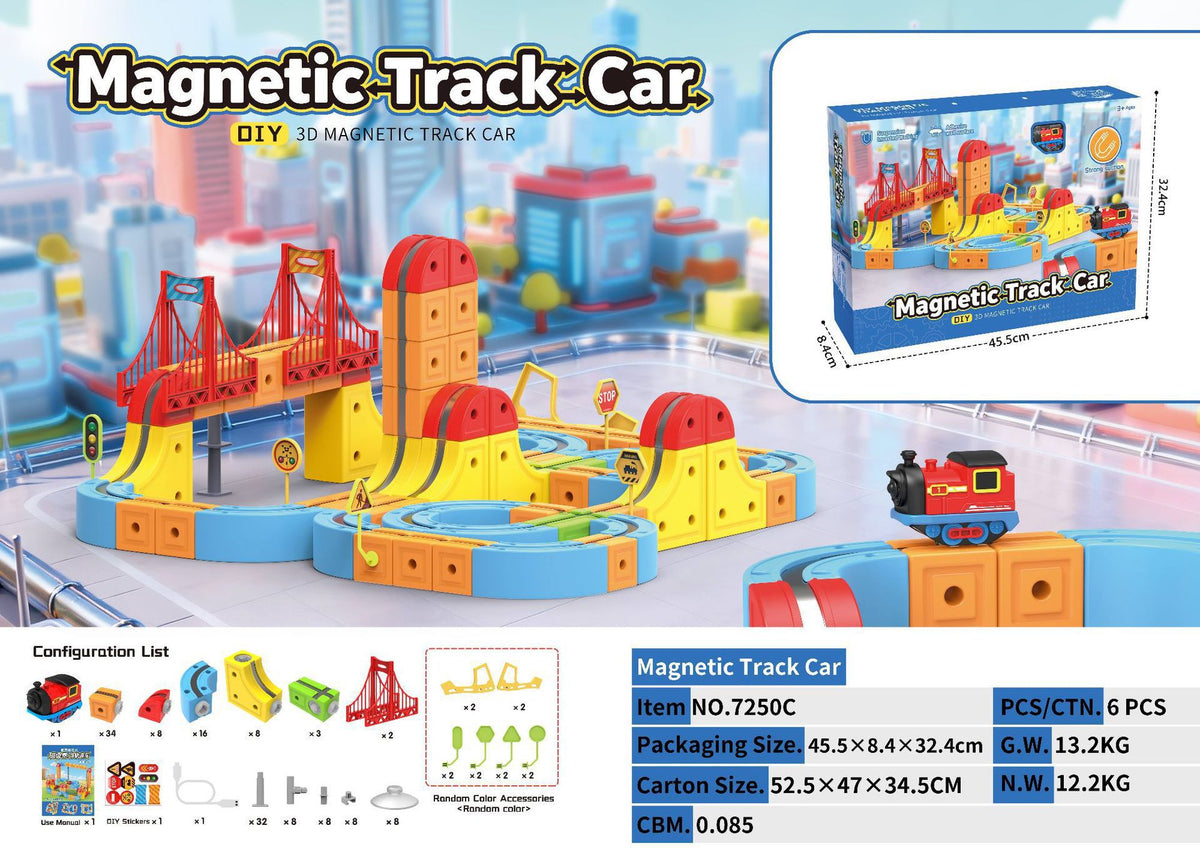 Cross-border Anti-Gravity Transformable Magnetic Track Car Children's Educational Magnetic Building Block Toy DIY Gift for…