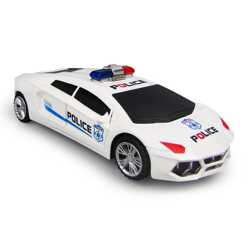 Electric Door Opening Police Car 360 Rotating Car Toy Artificial Police Car Model 110 Automatic Running Stall Wholesale…