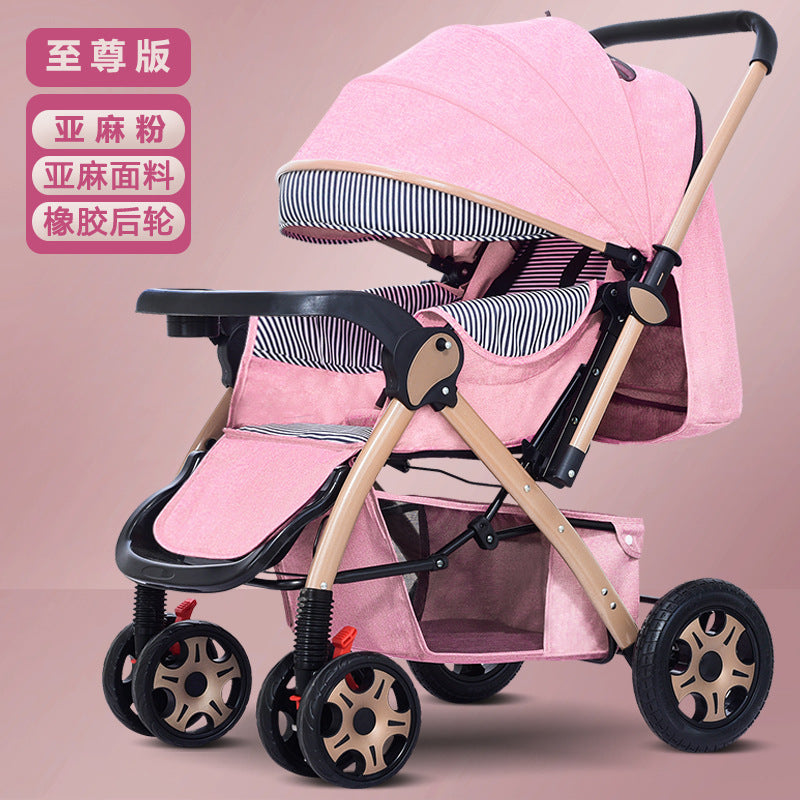 High-View Stroller for Babies, Can Sit and Lie Down, Bicycle-Style, Lightweight Children's Push Stroller, Baby Stroller…