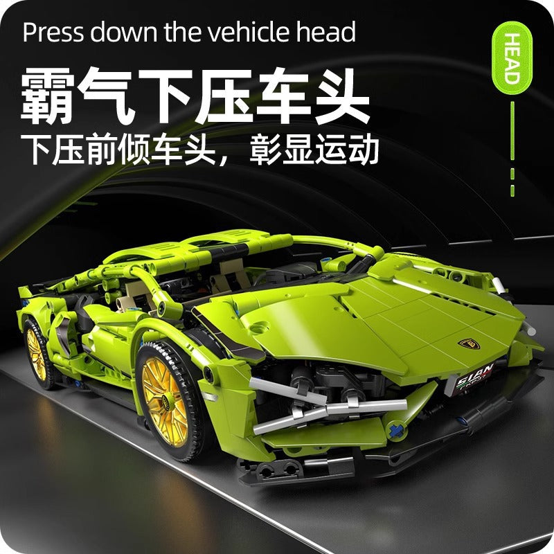 [Source Manufacturer] Wholesale Lambo Assembly Building Blocks Remote Control Car Model Racing Toy Educational Assembly Kit…