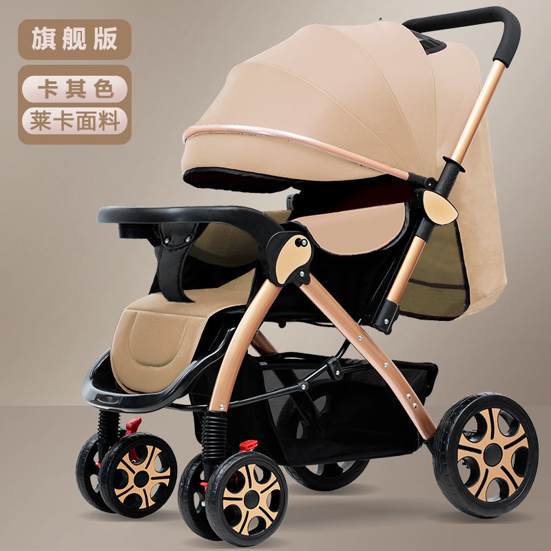 High-View Stroller for Babies, Can Sit and Lie Down, Bicycle-Style, Lightweight Children's Push Stroller, Baby Stroller…