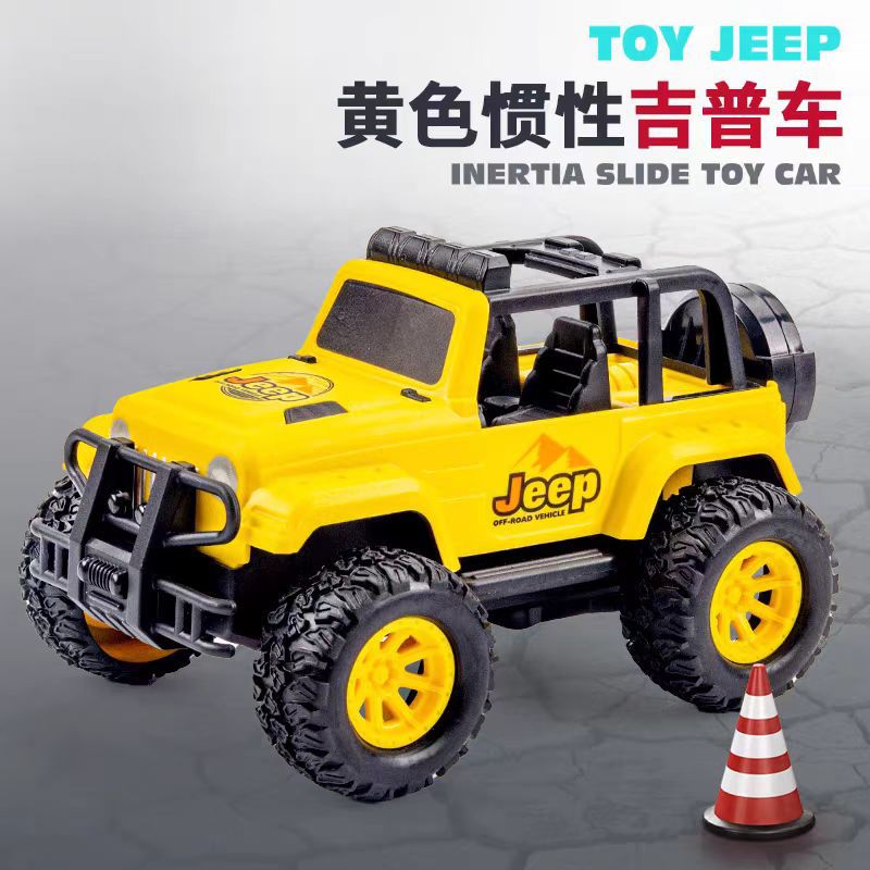 Children's Car Toys Inertia Drop Resistant Transparent Gear Light Toys Car Model Night Market Stall Wholesale Gifts - Jeep…