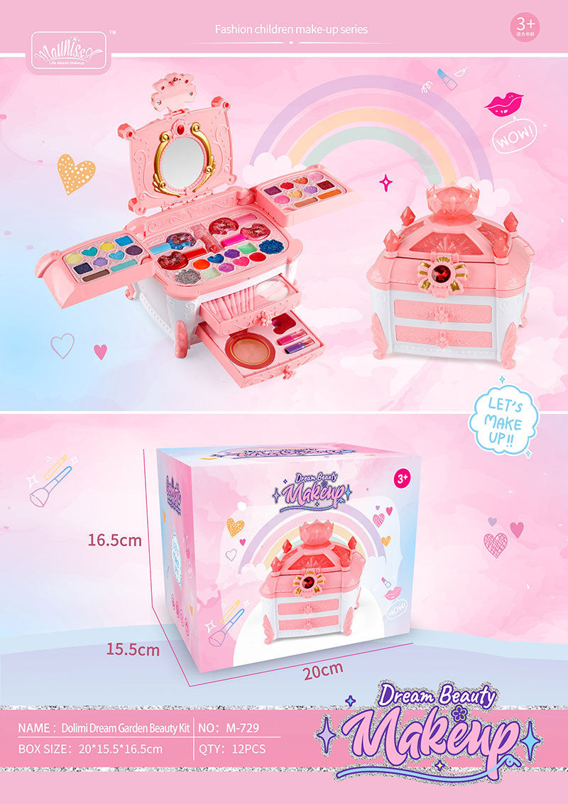 Amazon Cross Border Children Cosmetics suit Girls Makeup Nail Polish Toy Suitcase Performance Birthday Gift - M-729…