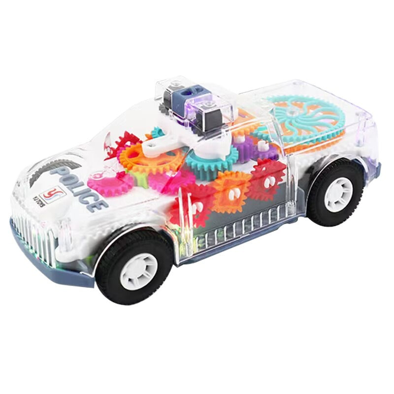 New Electric Universal Transparent Gear Police Car Colorful Light Music Toy Police Car Street Stall Wholesale - image 5