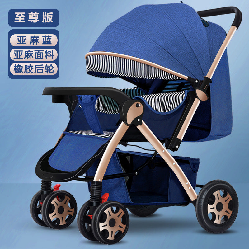 High-View Stroller for Babies, Can Sit and Lie Down, Bicycle-Style, Lightweight Children's Push Stroller, Baby Stroller…