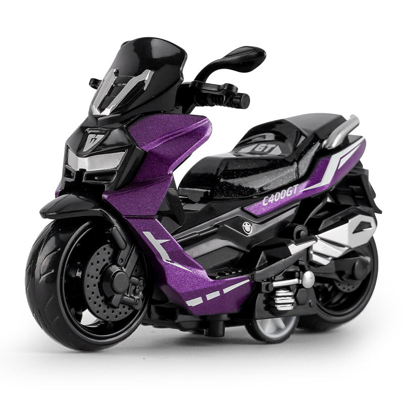 Cross-border generation children's toy boy baby simulation alloy motorcycle ornaments key chain model toy car - {purple…
