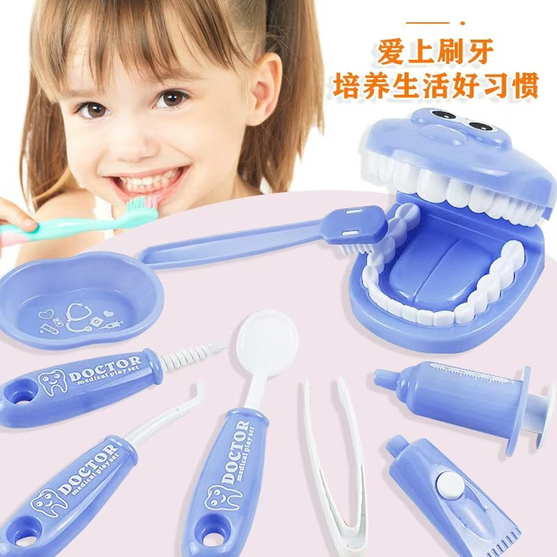 Cross-border Explosions Children's Small Doctors Play Dentist Oral Teeth Brushing Model Play Home Medical Injection Toy…