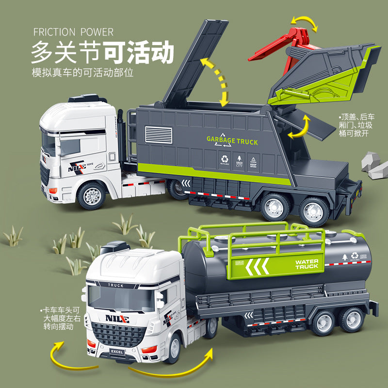Children's High-Quality New Inertial Sanitation Engineering Car Model Toy for Boys, Small Gift, Direct Supply from…