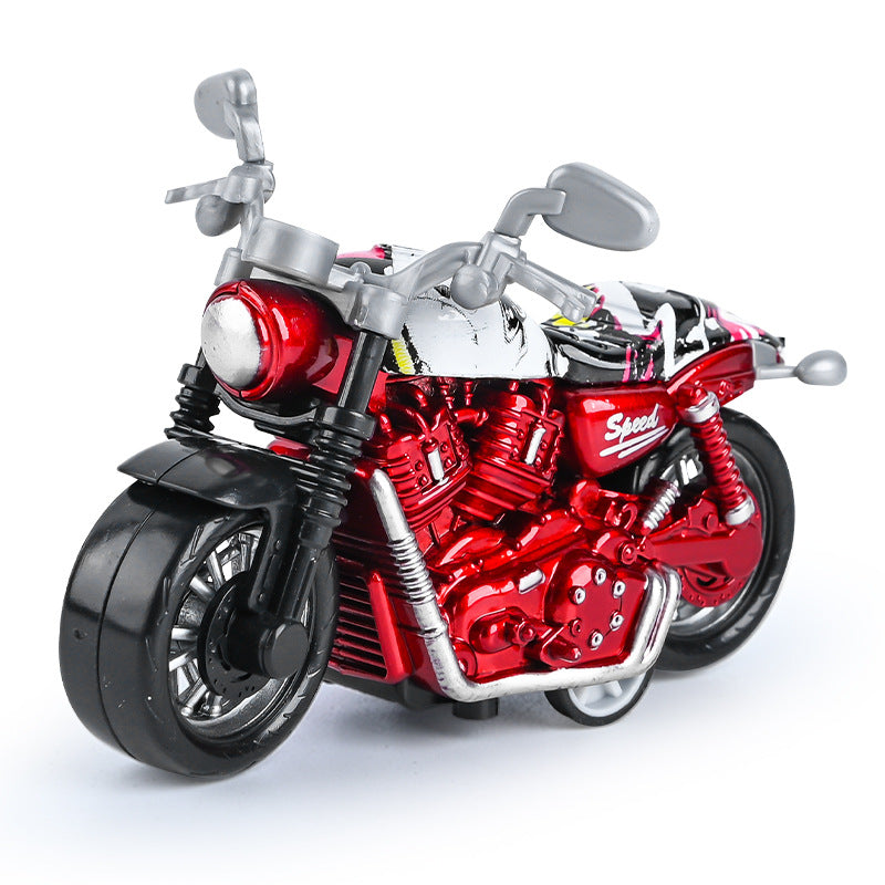 Cross-border generation children's toy boy baby simulation alloy motorcycle ornaments key chain model toy car - {red…