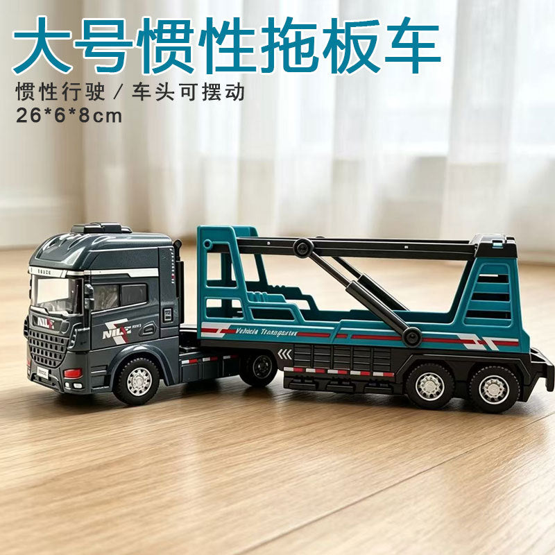 Cross-border oversized crane retractable long boom boy engineering vehicle model adjustable crane crane toy - 大号惯…