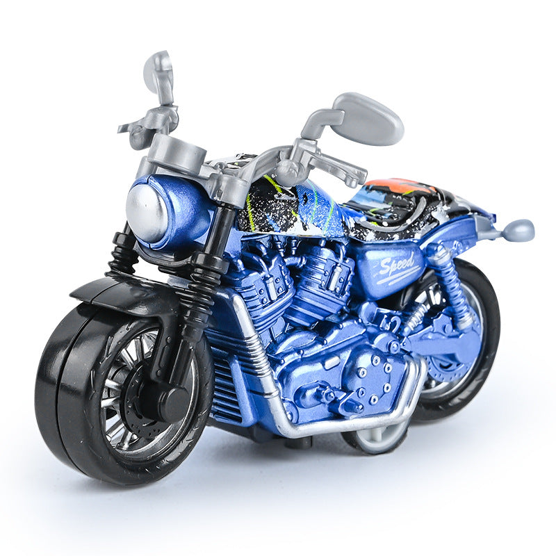 Cross-border generation children's toy boy baby simulation alloy motorcycle ornaments key chain model toy car - {blue…