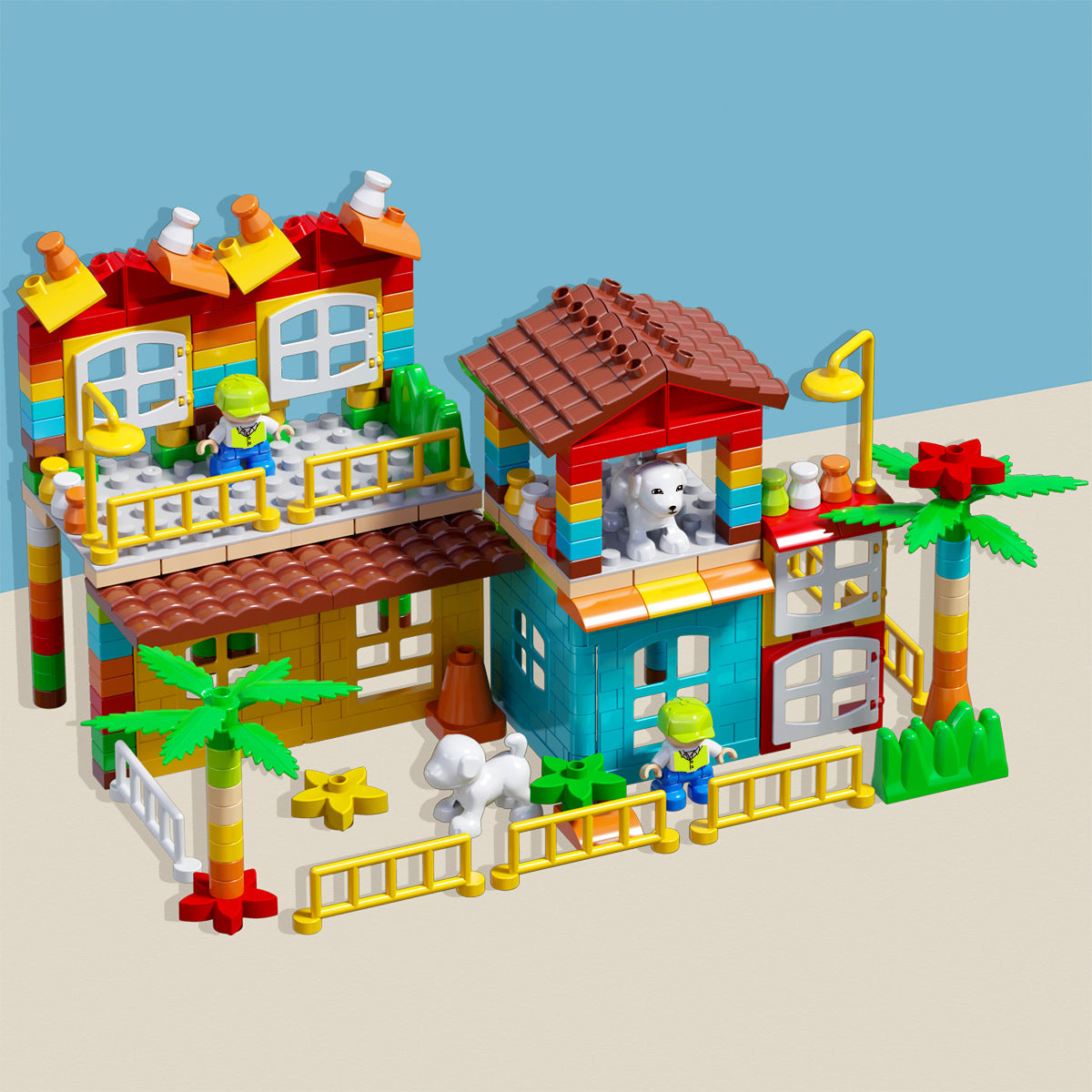 Cross-border wholesale of large particle slide track building blocks, ball track educational assembly DIY toys for boys and…