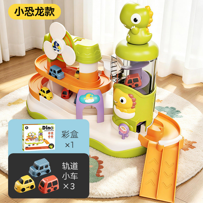Children's educational toys for boys aged 3 to 6: a car park, a puzzle track car adventure to develop intelligence…