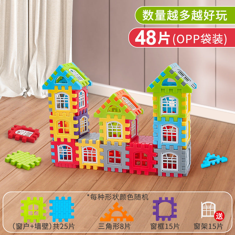Cross-Border Children's Building Blocks Large Particle Cube Assembly Toys for 3-6 Year Old Boys and Girls Educational Model…