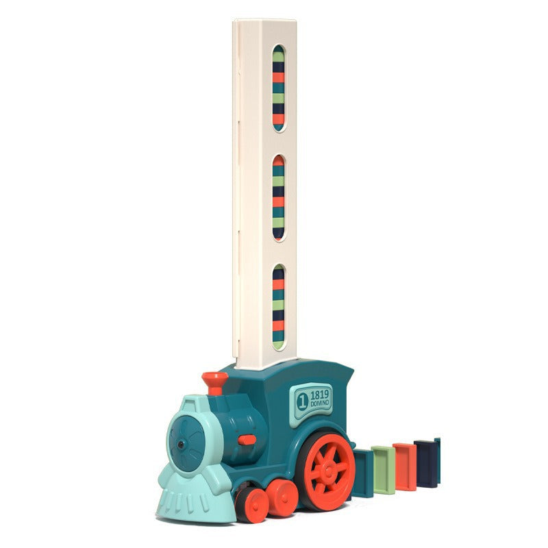 Cross-border dominoes small train automatic investment brand new Internet celebrity fun investment brand electric toy…