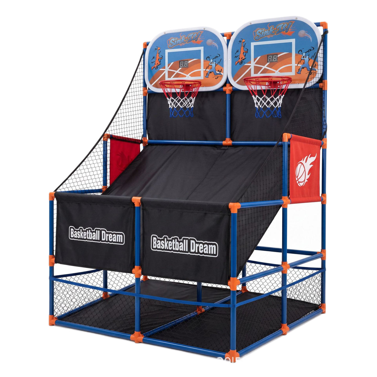 Cross-border best-selling two-player shooting machine with lights and scoring system, indoor and outdoor basketball stand…