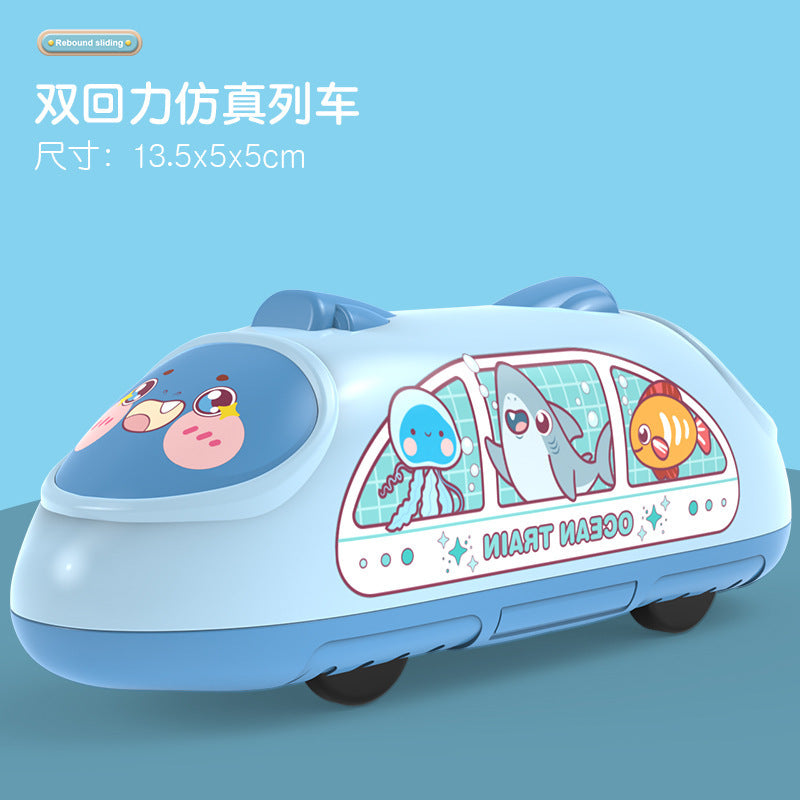 Dropshipping Children's Toys for Boys, Baby Educational Cartoon Toy Cars, Pull-Back High-Speed ​​Rail Trains, Street Stall…