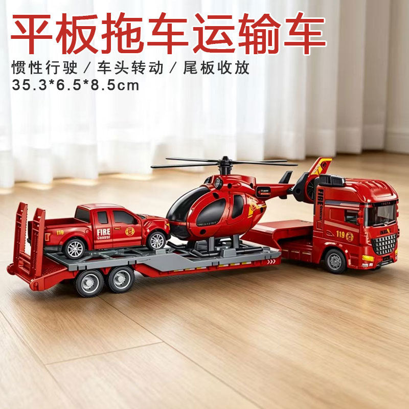 Cross-border oversized crane retractable long boom boy engineering vehicle model adjustable crane crane toy - 大号消…