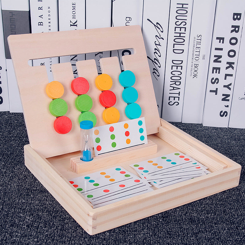 Four-color walking double-sided chess children 2-3 years old Montessori early education educational game board logical…