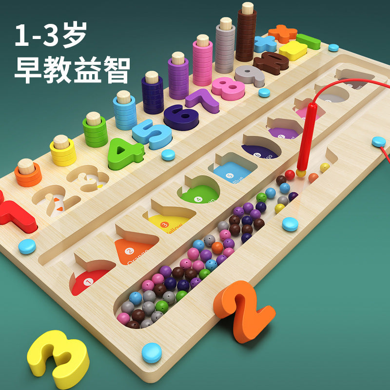 Children's Toys, Early Education Montessori Teaching Aids, 1-3 Years Old, Educational Logarithmic Board Puzzles, Baby Smart…