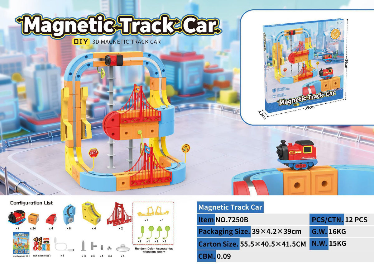 Cross-border Anti-Gravity Transformable Magnetic Track Car Children's Educational Magnetic Building Block Toy DIY Gift for…