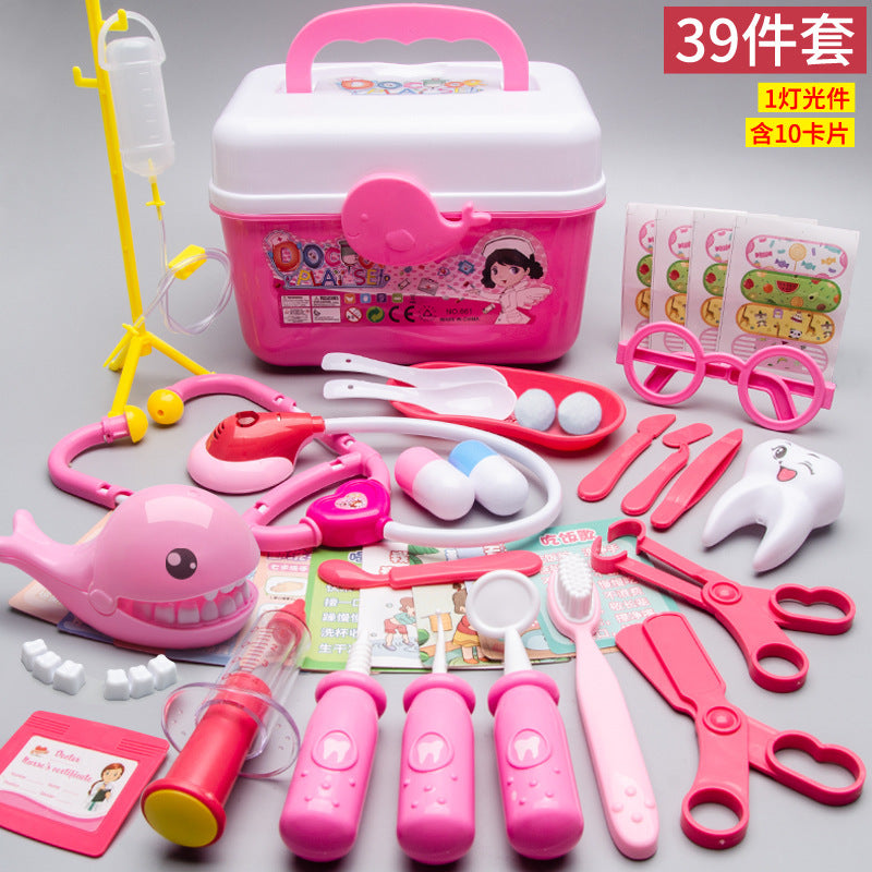 Children's Doctor Toy Hospital Hanging Bottle Infusion Needle Stethoscope Syringe Kindergarten Boys and Girls Injection…