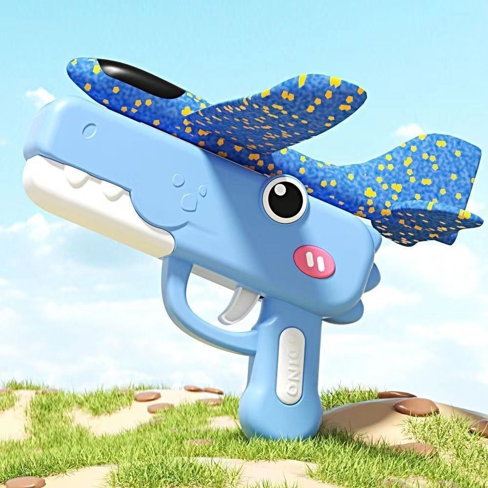 Cross-Border Foam Ejection Airplane Gun, Drop-Resistant, Luminous Hand-Thrown Glider, Children's Outdoor Parent-Child…