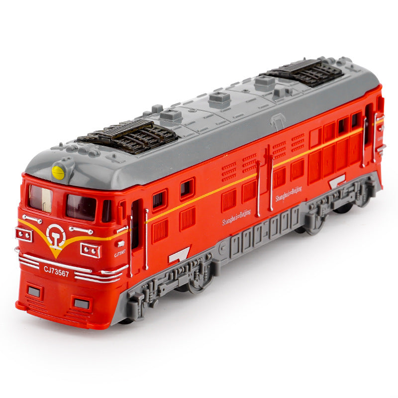 Children's Inertia Green Leather Train Retro Train Toy Boy Model Railway Train Double Head Simulation Toy Car - Children's…