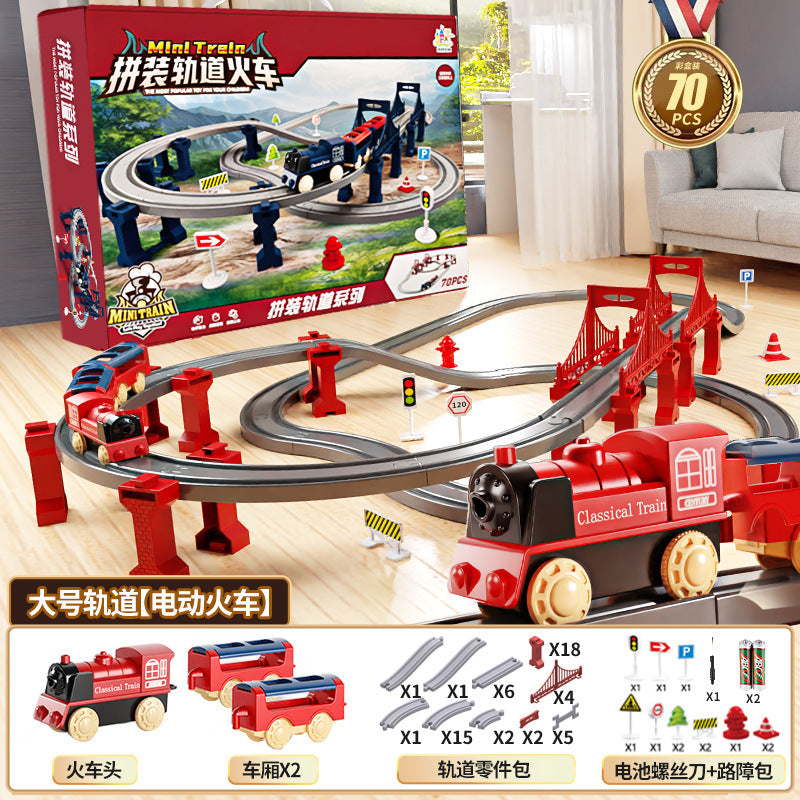 Electric High-Speed ​​Rail Train Small Train with Track Boy Train Model Artificial Educational Birthday Gift Kidsren's Toy…