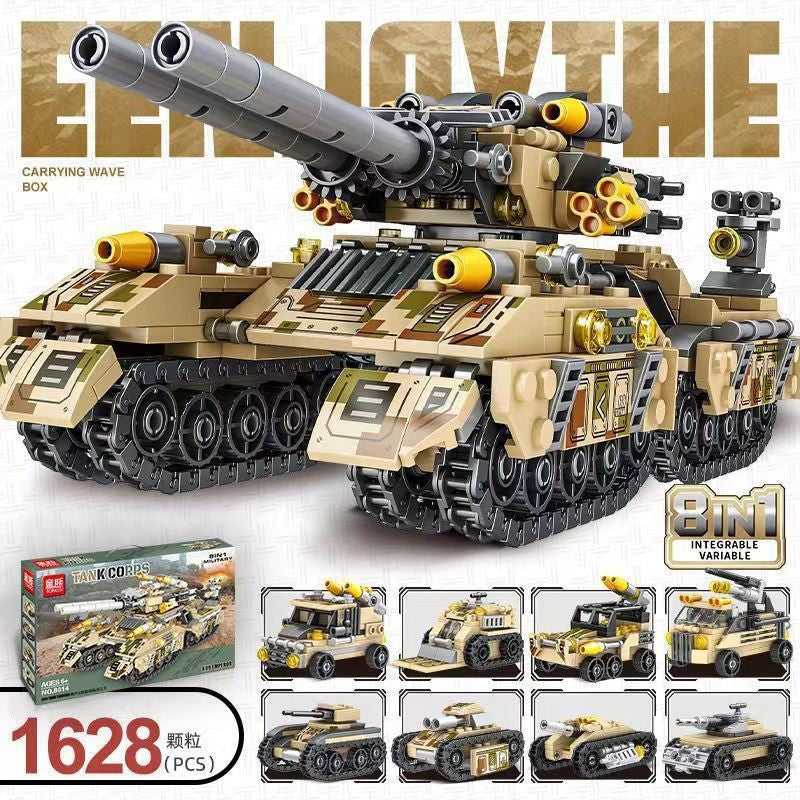 Military Assembly Building Blocks Aircraft Carrier Destroyer Rocket Ship Small Particle Children's Educational Toys Boys'…