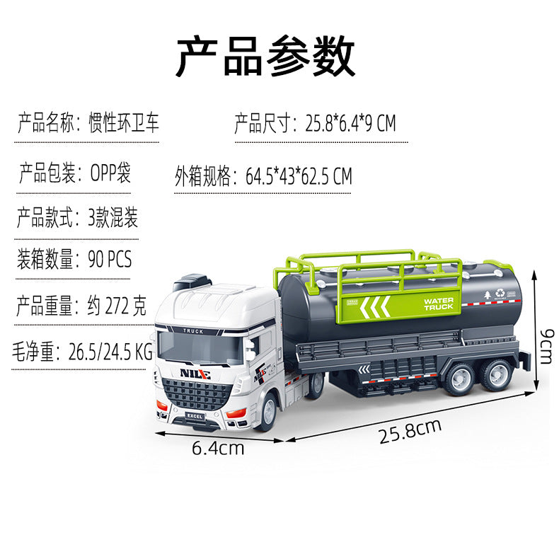 Children's High-Quality New Inertial Sanitation Engineering Car Model Toy for Boys, Small Gift, Direct Supply from…