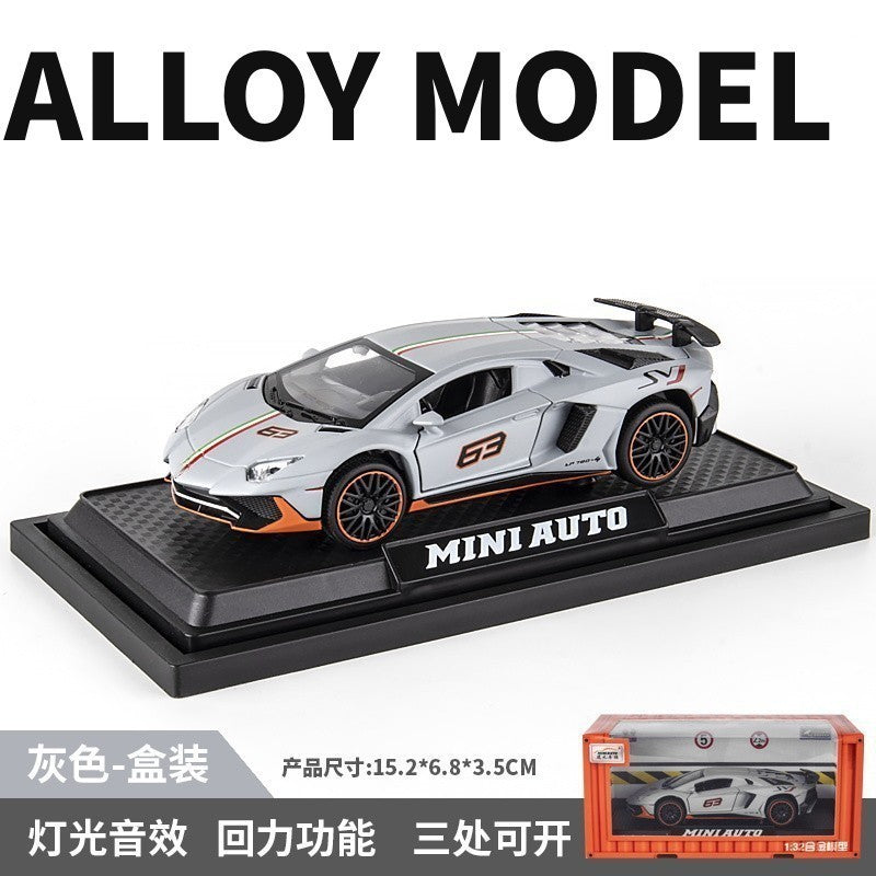 1:32 Supercar Lp780 Alloy Car Model Simulation Sports Car Racing Car Boys' Children's Toy Collectible Display Piece…